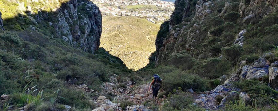 Diagonal Path up Table Mountain Diagonal Path up Table Mountain